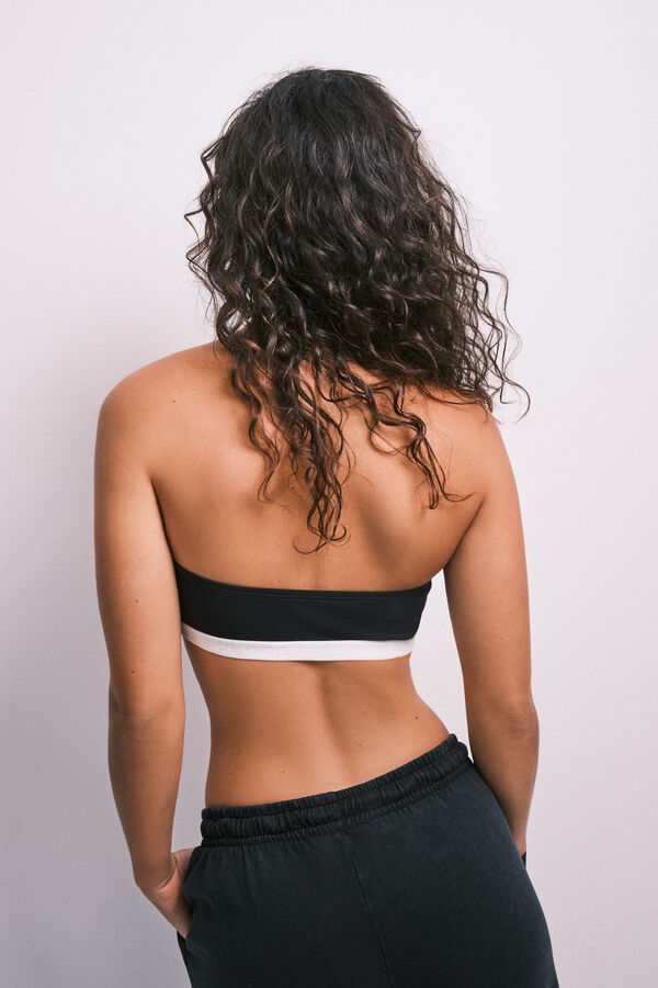 HI&BYE Crni top bandeau grudnjak Crna