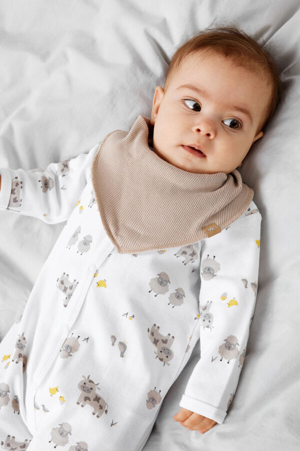 Womensecret Pijama de bebé con estampado de animales white