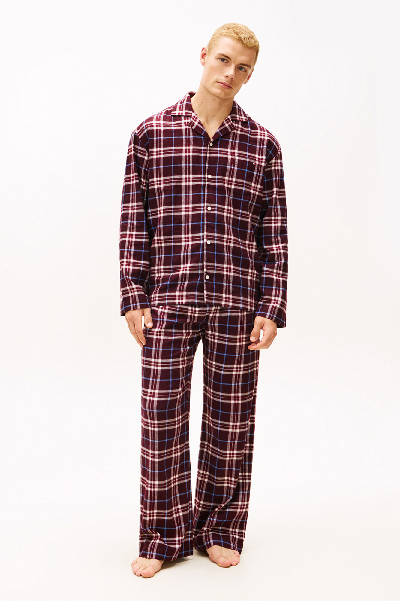 Tommy Hilfiger Pijama Franela a cuadros