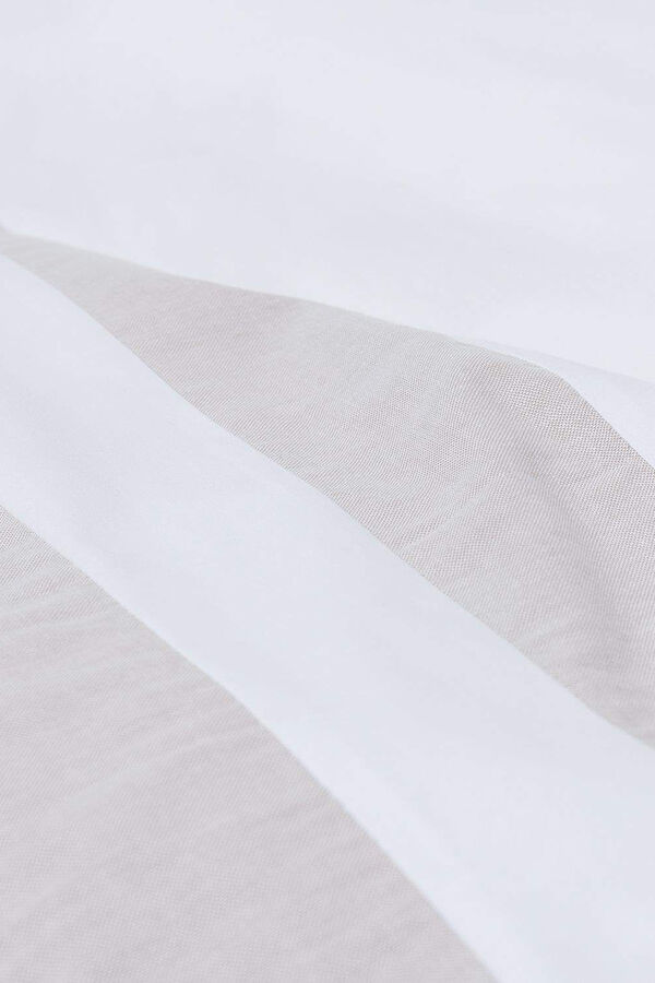 Womensecret Funda nórdica algodón percal combinación tejidos. Cama 180-200cm. blanco