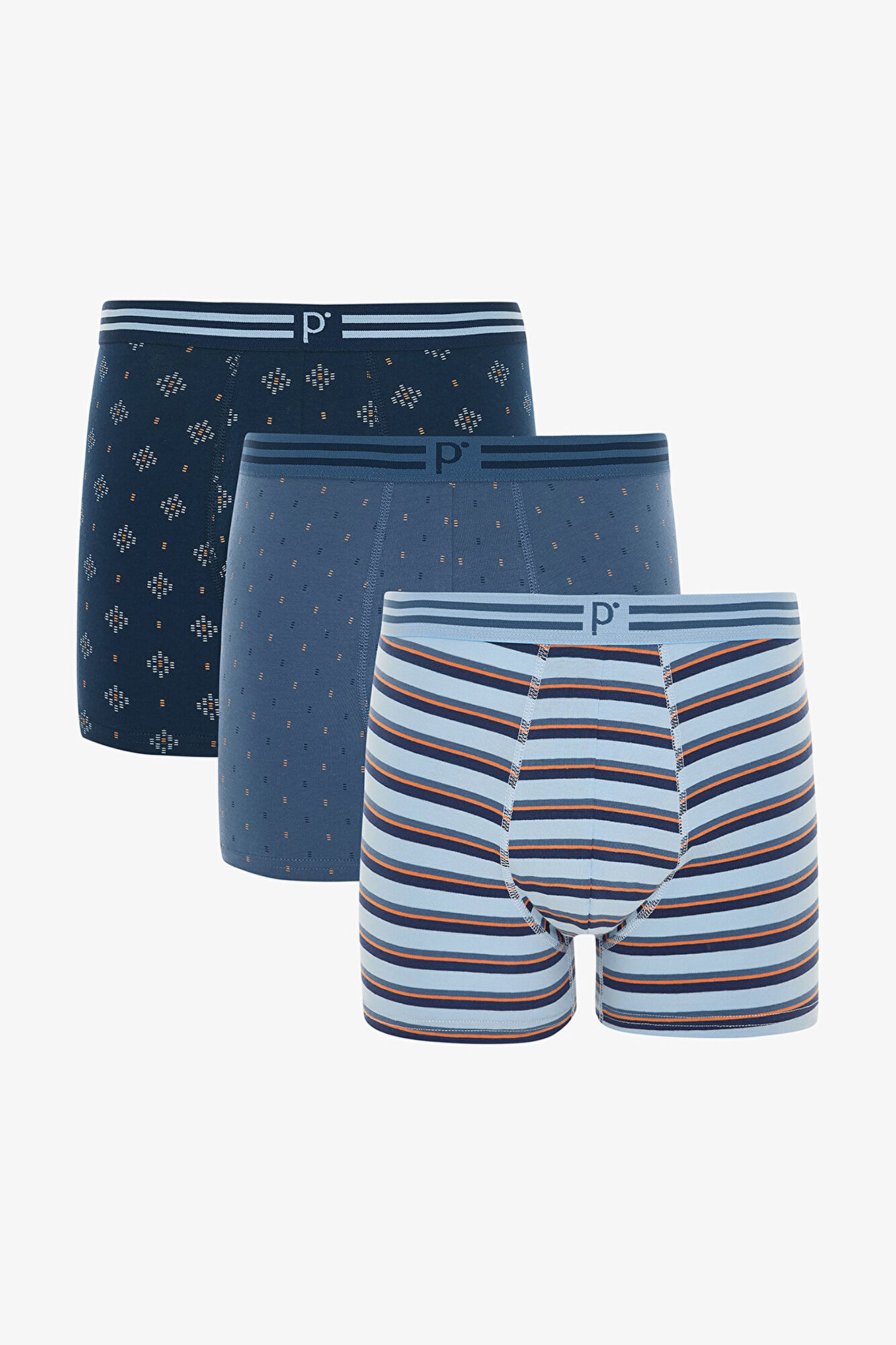 Penti Pack de 3 Boxers con estampado geom&eacute;trico para hombre