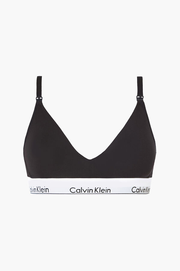 Womensecret Calvin Klein cotton maternity top with waistband Schwarz