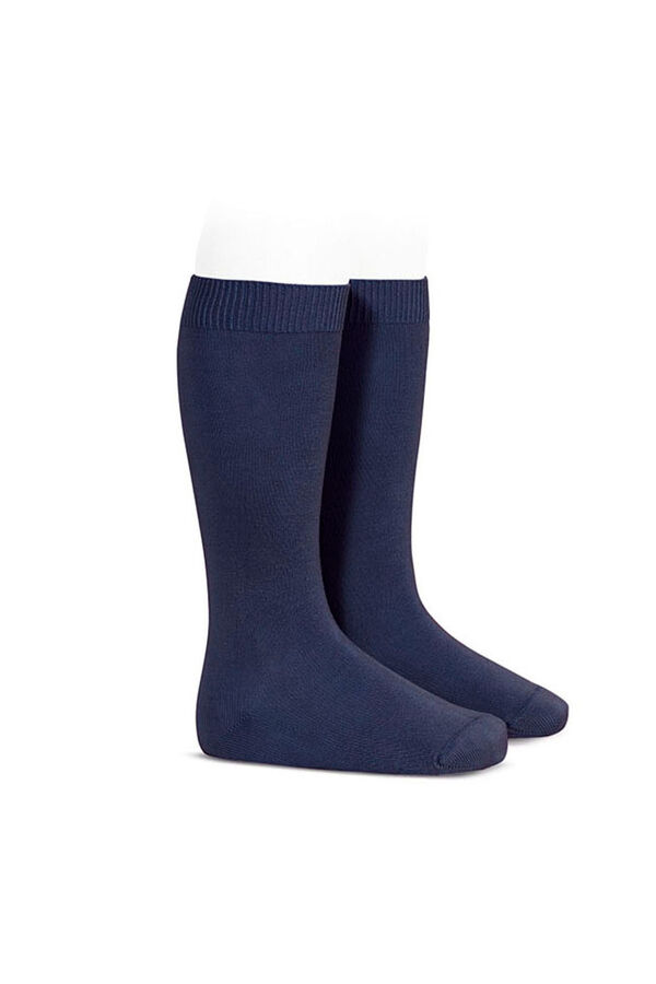 Condor Calcetines altos b&aacute;sicos punto liso azul