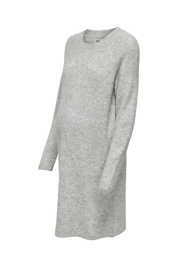 Womensecret Short jersey-knit maternity dress Grau