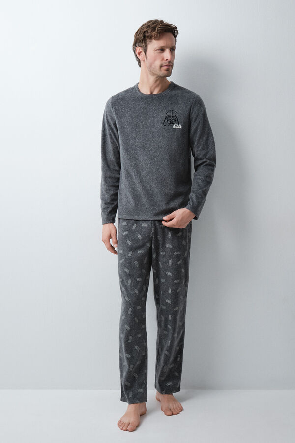 Women'secret Darth Vader men's fleece long pyjamas grey