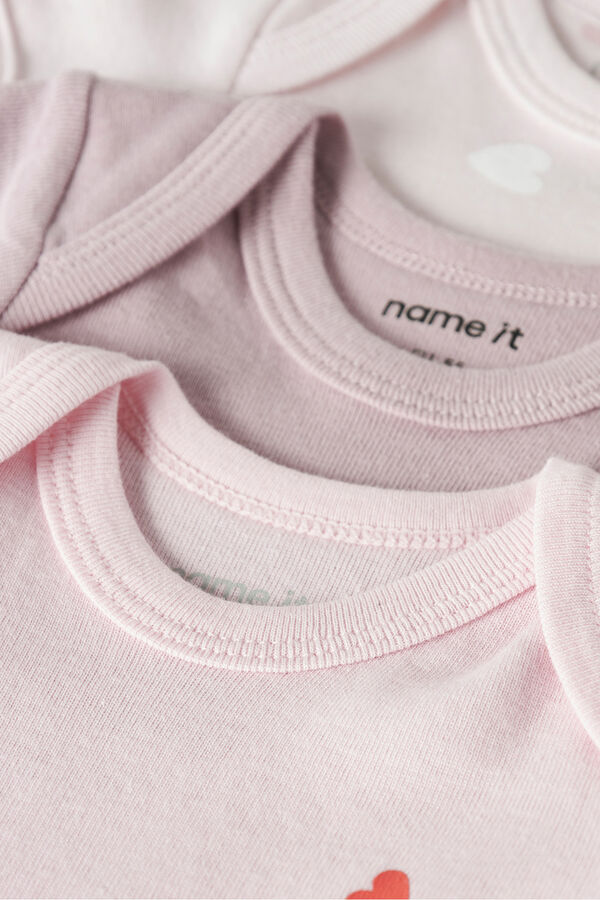 Name it Pack de 3 bodies coraz&oacute;n rosa