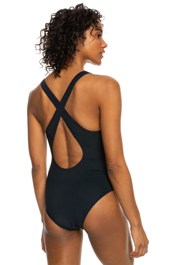 Womensecret Women's one-piece swimsuit with crossed straps - ROXY Active  noir