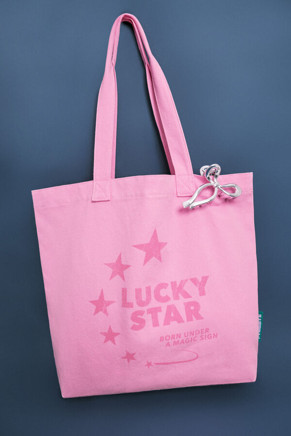 HI&BYE Pink star tote bag pink