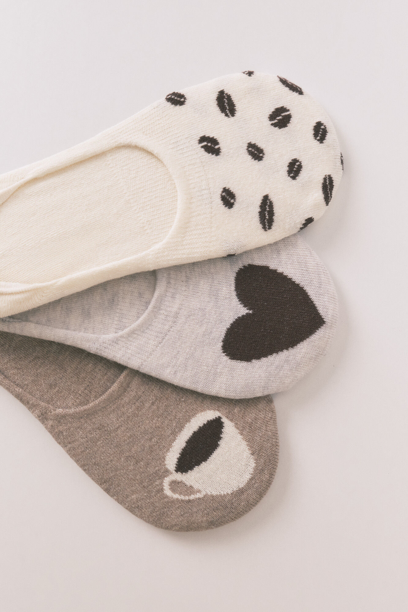 Women'secret Pack 3 calcetines slip on caf&eacute; 