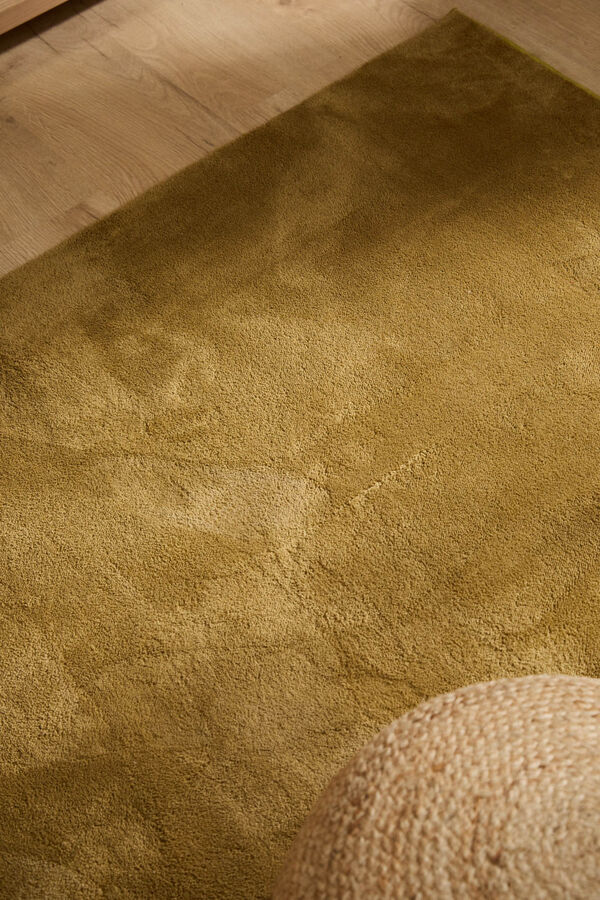 Calma House Alfombra lavable de pelo suave mostaza Apolo amarillo
