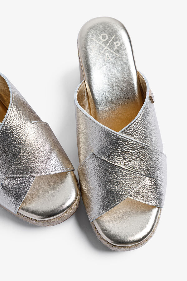 Popa Laminated Melibea wedge heel printed