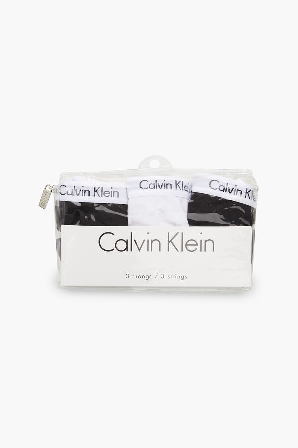 Womensecret Calvin Klein cotton thongs with waistband rávasalt mintás