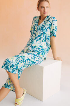 Womensecret Pyjama chemise pantacourt fleurs imprimé