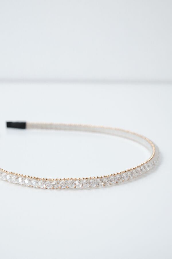 Women'secret Beige glitter hair headband beige