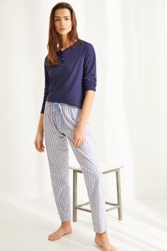 Womensecret Long grey floral cotton bottoms grey