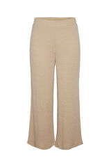 Womensecret Flowing trousers with elasticated waist. Contain cotton. Smeđa