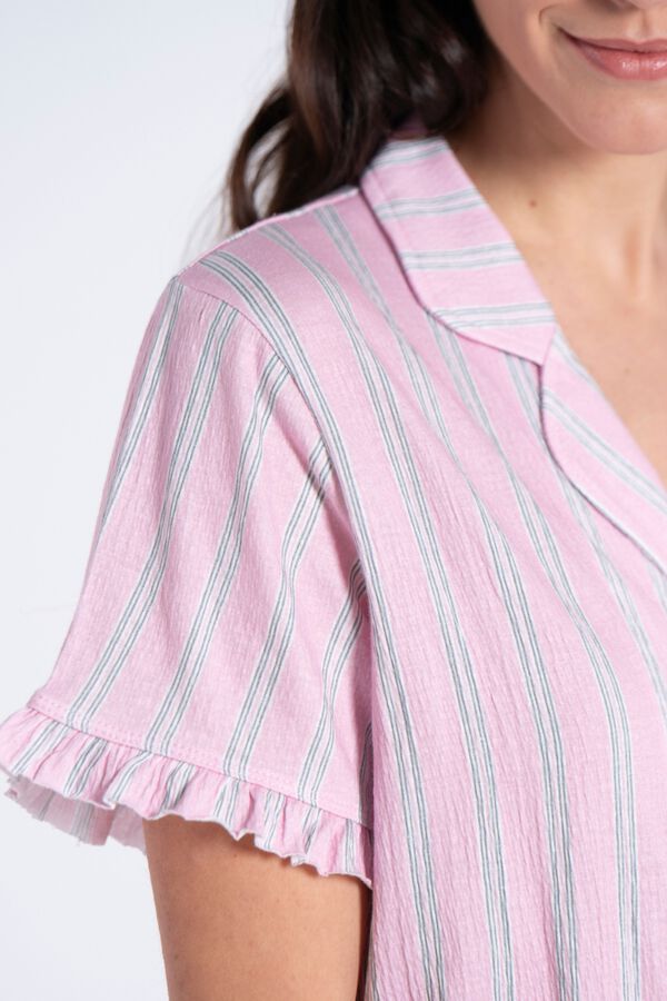 Ohma Gebl&uuml;mtes Still-Nachthemd mit Tr&auml;gern Rosa