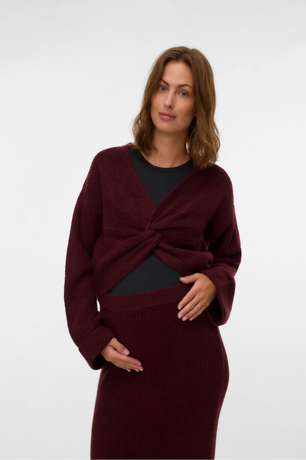 Mamalicious Jersey cropped maternity  morado/lila