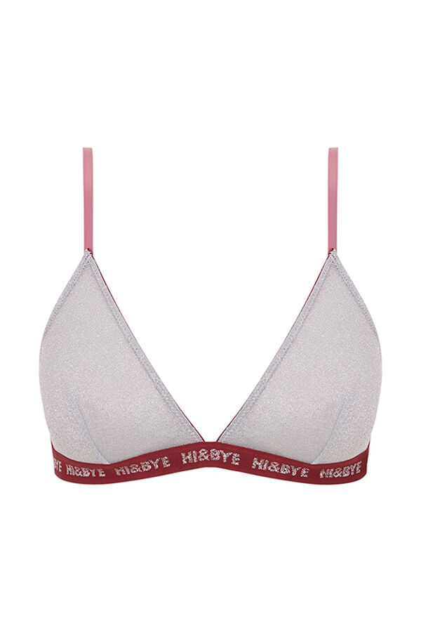 Womensecret Soutien-gorge triangle mesh brillant et rouge rouge