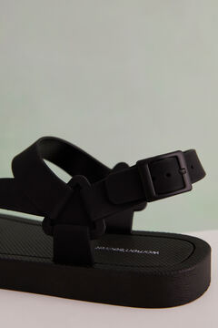 Womensecret Black criss-cross sandals black