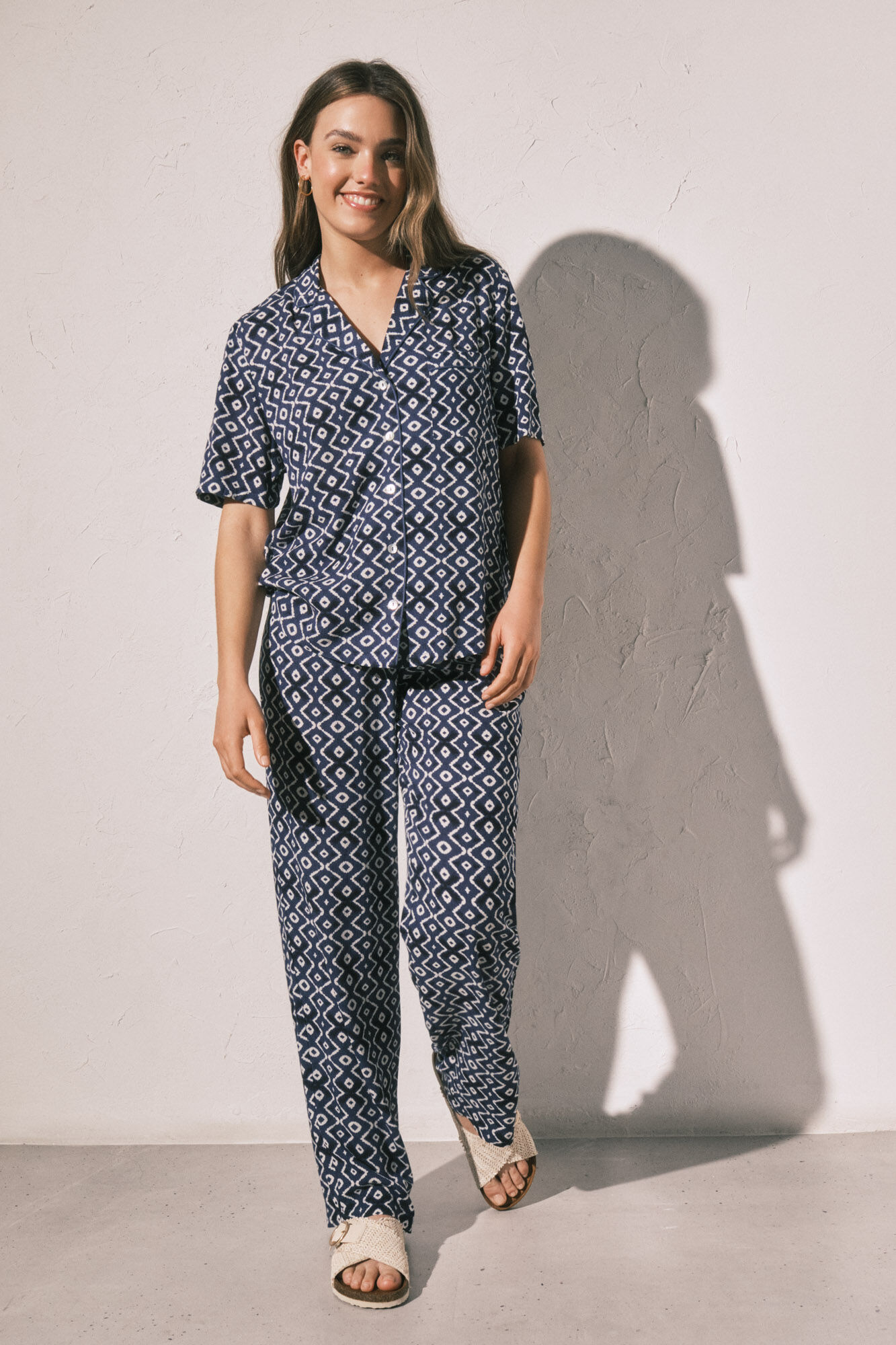 Women'secret Blue printed classic pyjamas