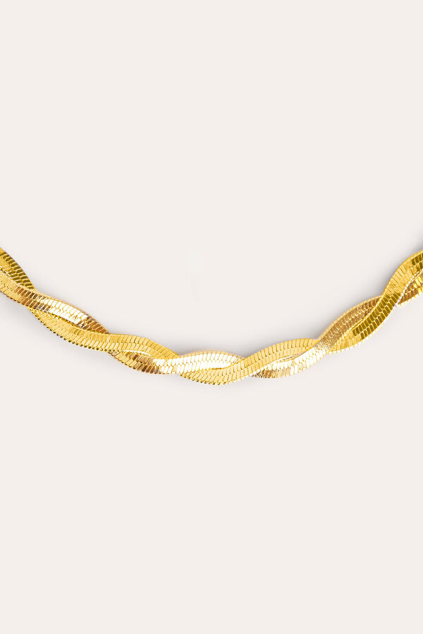 Womensecret Collar Lisse Twister Acero Baño Oro amarillo