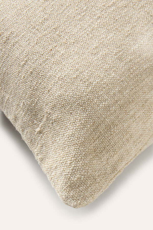 Calma House Arga cushion cover in beige linen and cotton brown