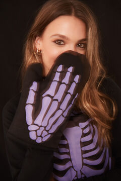 Womensecret Skeleton oven gloves black