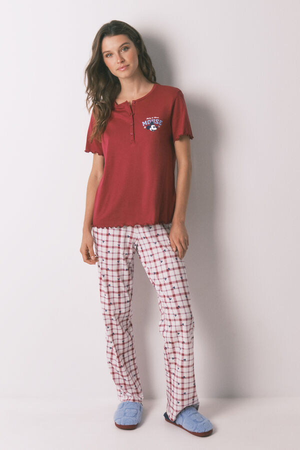 Women'secret Red Mickey cotton long pyjamas red