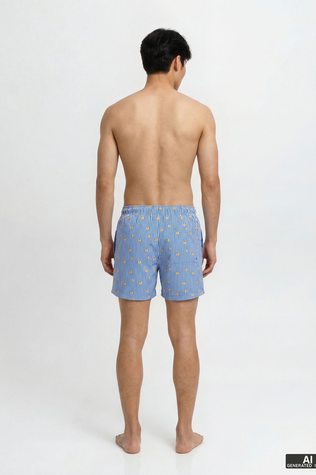 Jack & Jones Striped logo print swimwear