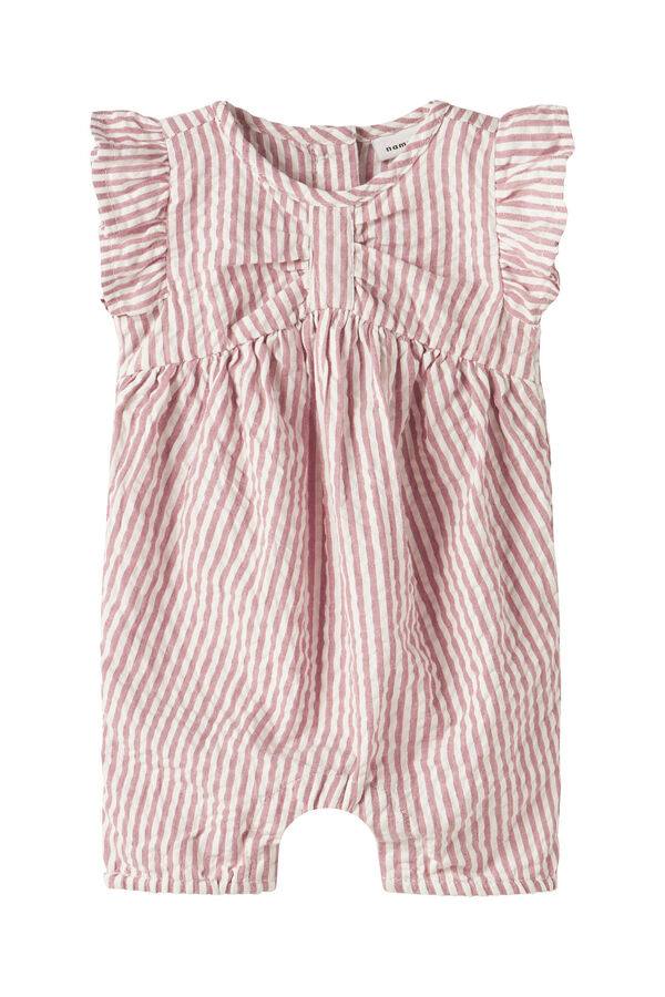 Name it Gestreifter Baby-Jumpsuit Rosa