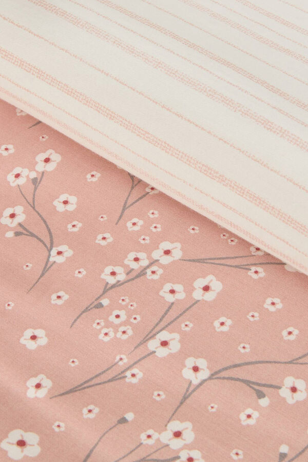 Womensecret Floral sateen cotton duvet cover pink