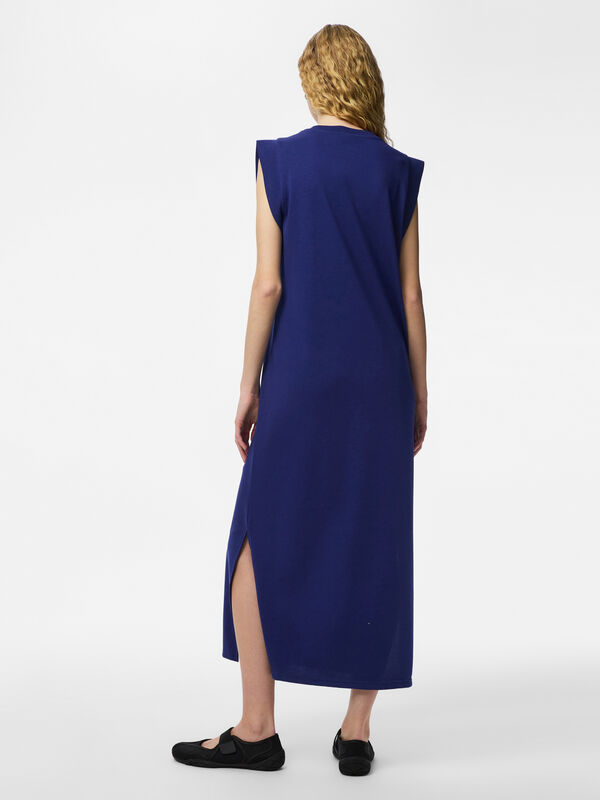 Pieces Sleeveless midi dress blue