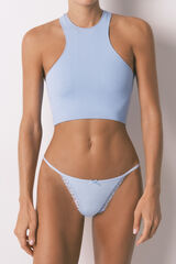 Women'secret Blue bow string thong blue