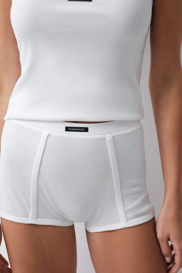 Women'secret White short strap pyjamas beige