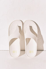 Women'secret White EVA rubber sandals beige