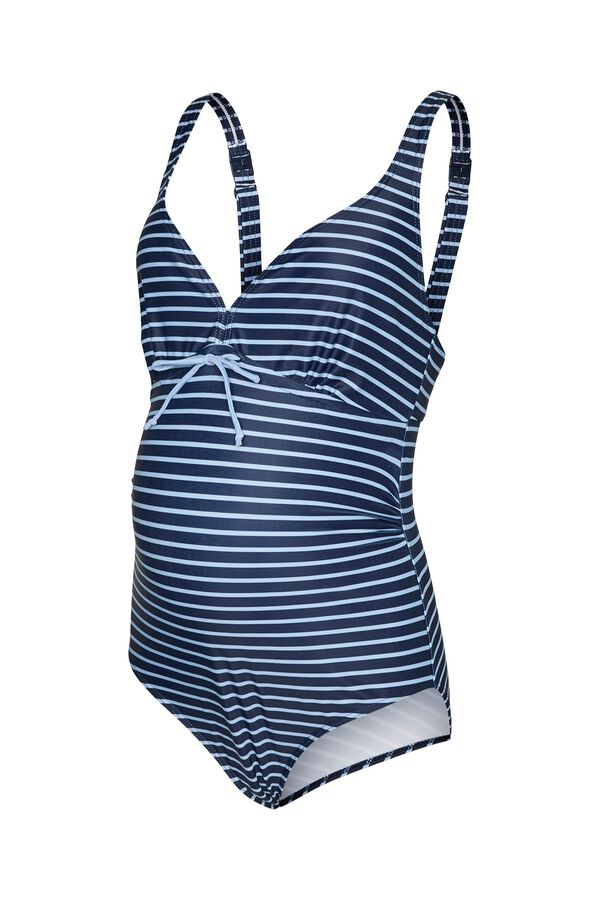 Mamalicious Maternity and breastfeeding swimwear blue