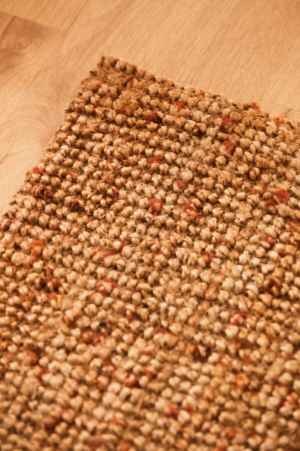 Calma House Dakar braided orange hemp rug red