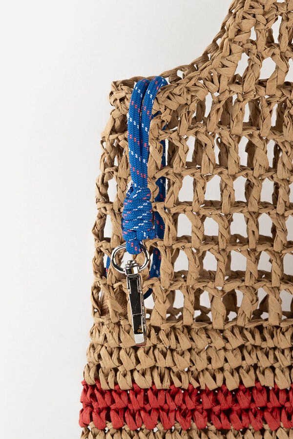 Victoria Bolso tote tejido fibra natural beige