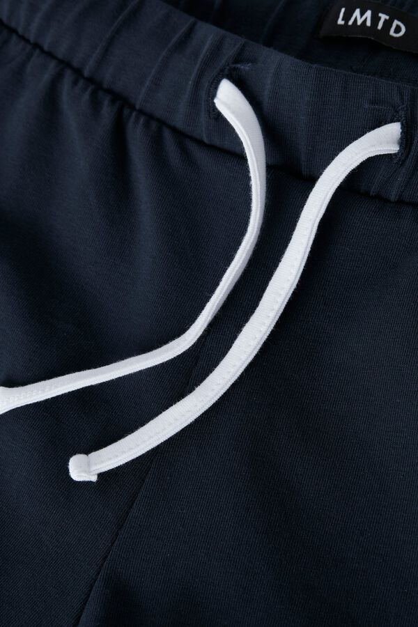 Lmtd Short deportivo cord&oacute;n ajustable ribetes B&W azul