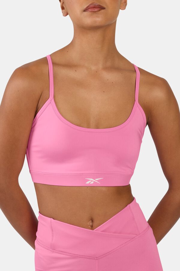 Reebok Sujetador deportivo tirantes finos rosa