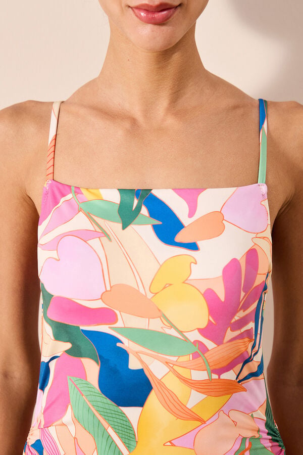 Womensecret Strapless printed swimsuit Print