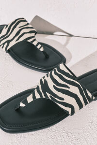 Women'secret Sand&aacute;lias rasas de dedo estampado zebra