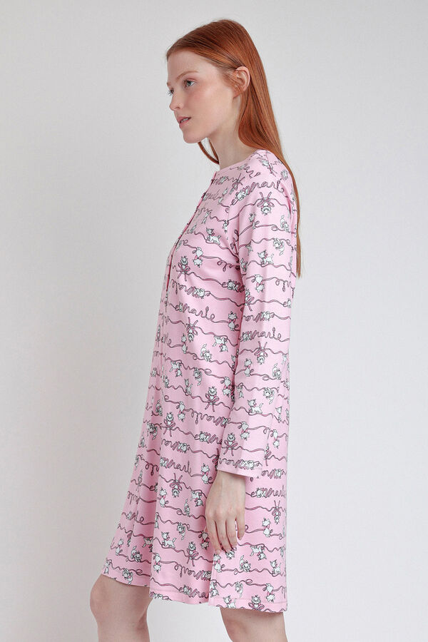 Admas Camisón maternity manga larga gato Marie Disney rosa