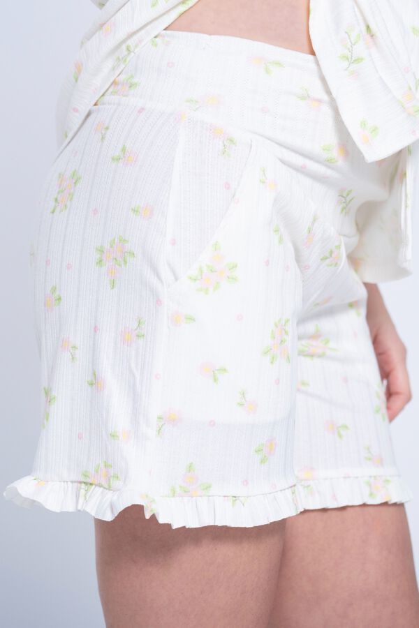 Ohma! Camis&oacute;n premam&aacute; estampado flores blanco