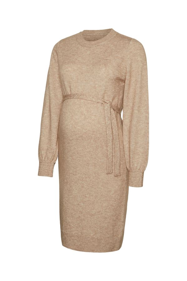 Mamalicious Maternity jersey-knit dress nude