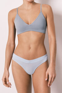 Women'secret Blue ruched thong