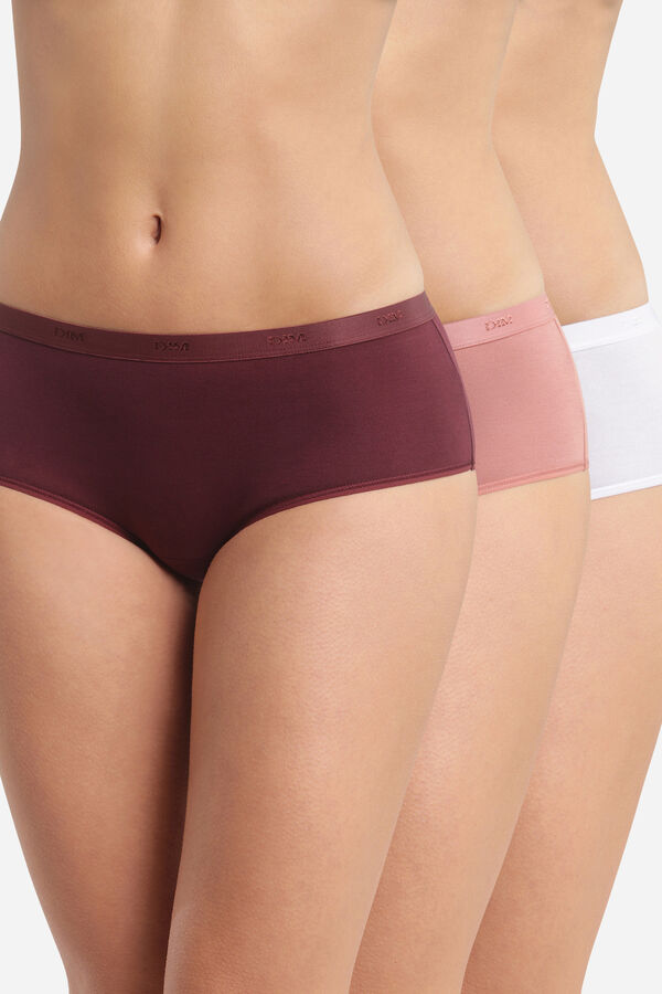 DIM Pack of 3 stretch cotton boyshorts in assorted colours Print