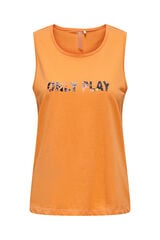 Womensecret Camiseta de tirantes naranja