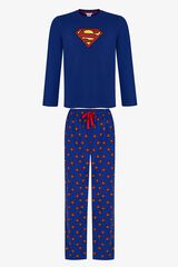 Penti Men's Superman Print Long Sleeve Pyjama Set printed